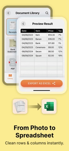 ScanToExcel - Document Scanner Screenshot 3 of 6