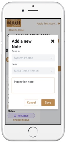 MAUI Site Inspection iPhone screenshot