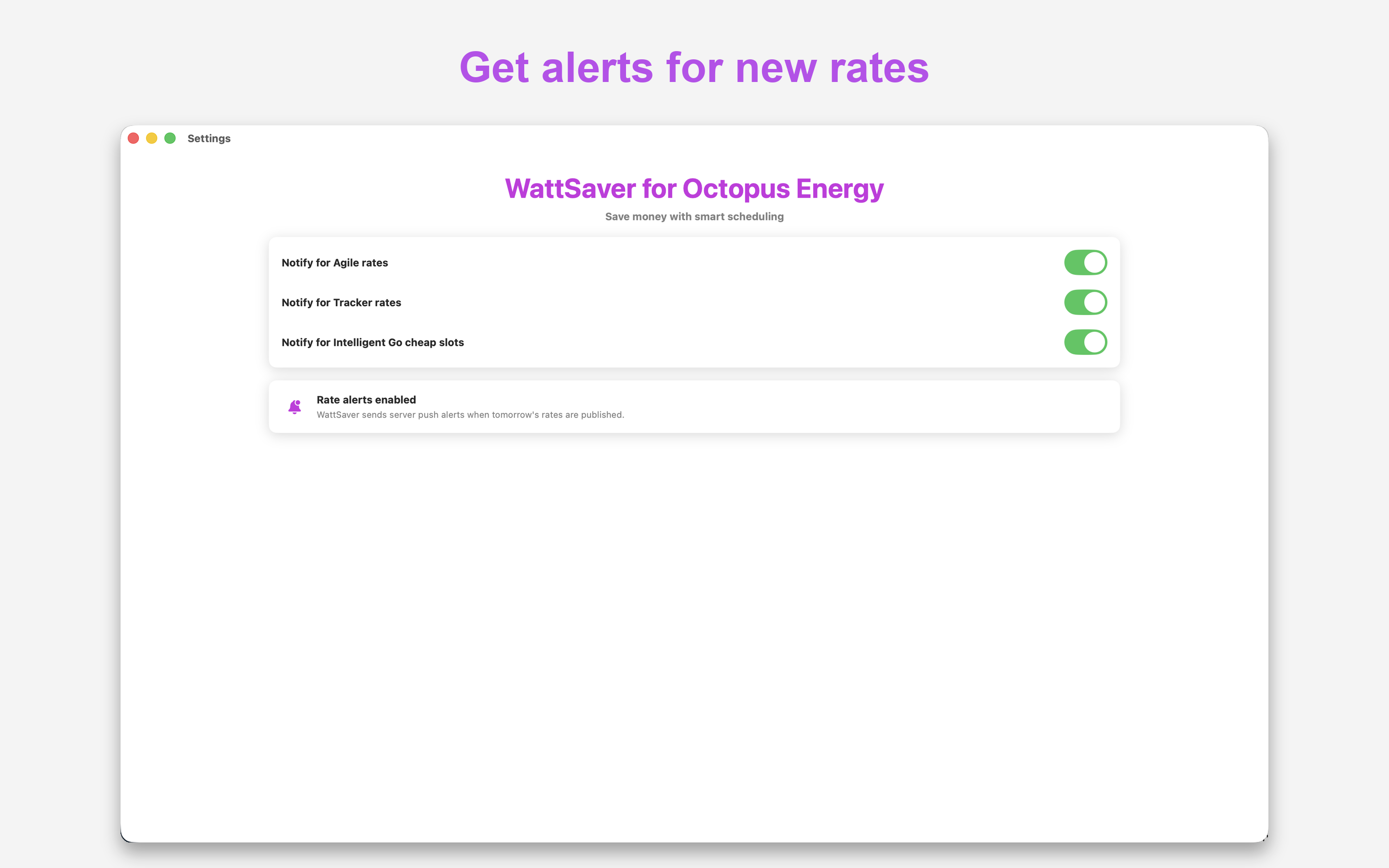 WattSaver for Octopus Energy