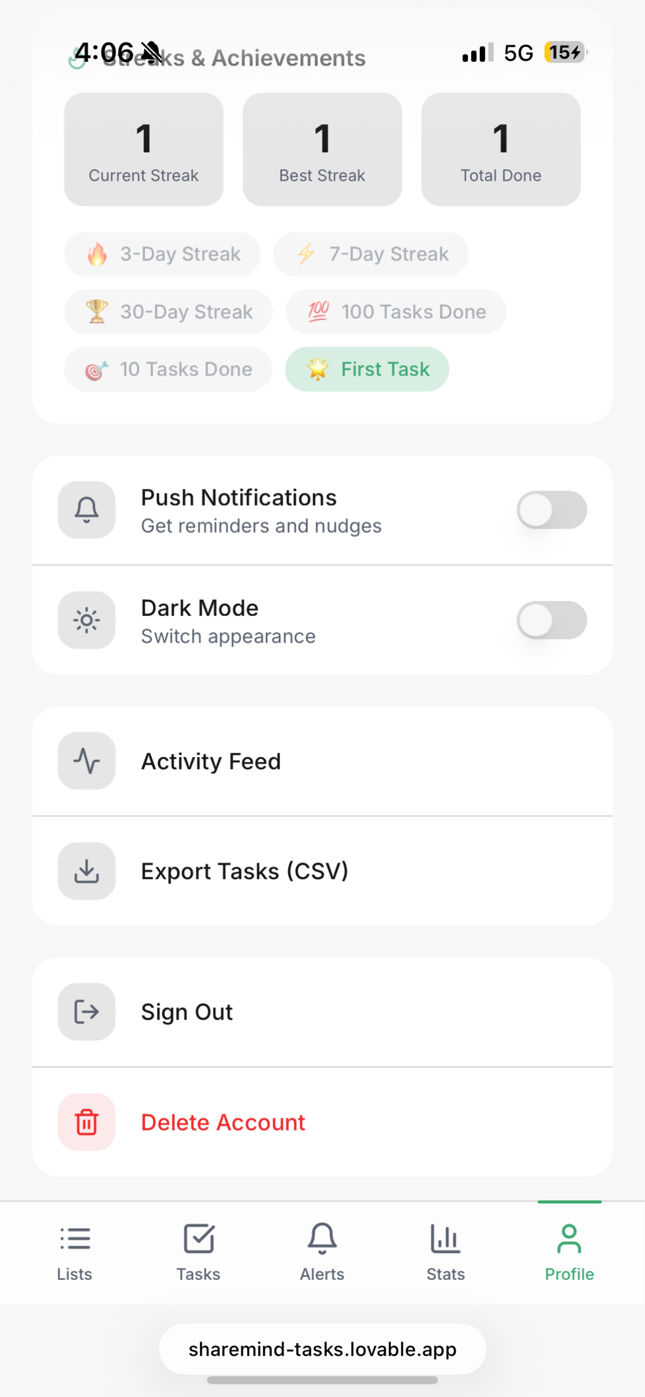 Tasked App