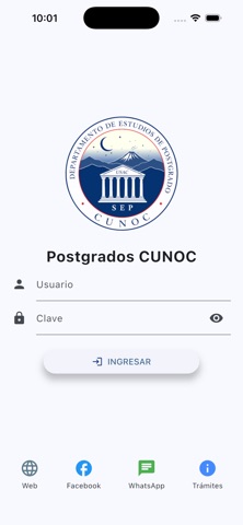 Postgrados CUNOC iPhone screenshot