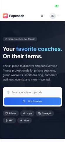 Popcoach iPhone screenshot