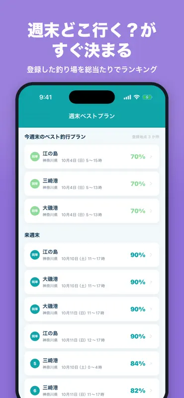 魚スイッチ - 釣り天気予報&釣行プラン screenshot 5 of 5