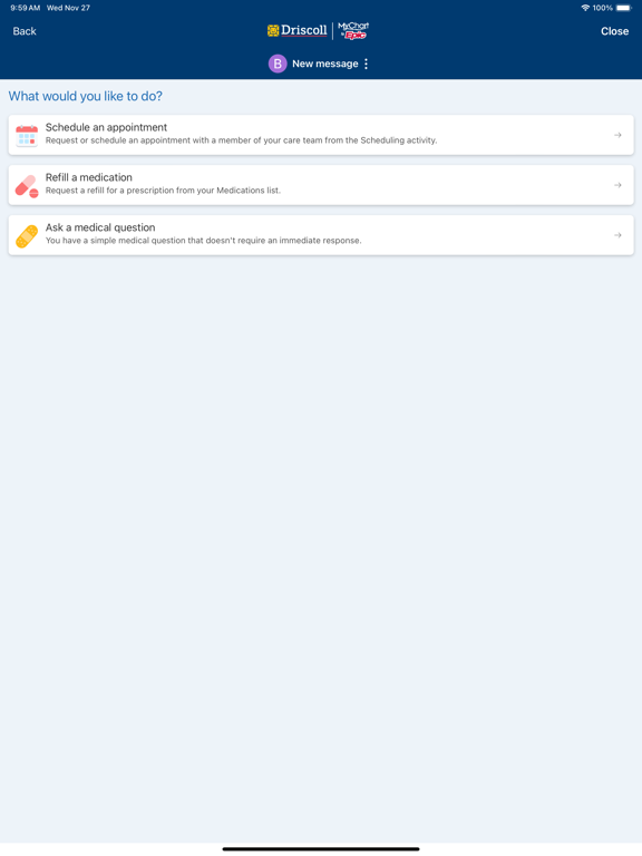 Driscoll Health System iPad screenshot 5 - Medical app