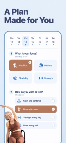 Chair Yoga Tai Chi Pilates Fit iPhone screenshot