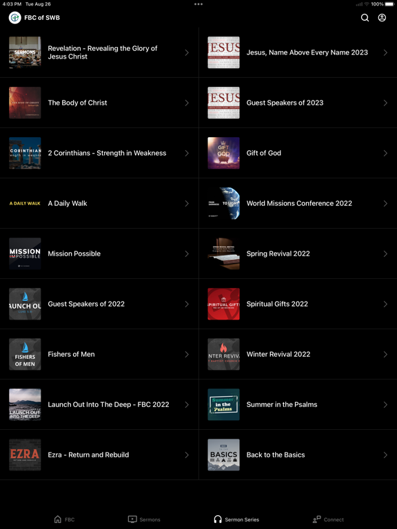 First Baptist Church - Broward iPad screenshot 3 - Lifestyle app