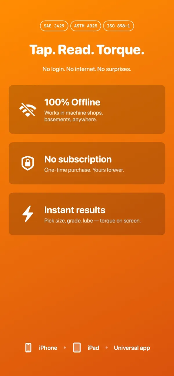 Screenshot #3 pour Bolt Torque Spec Calc