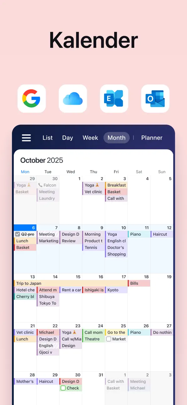 Calendars by Readdle iPhone App Screenshot 2 – Produktivität