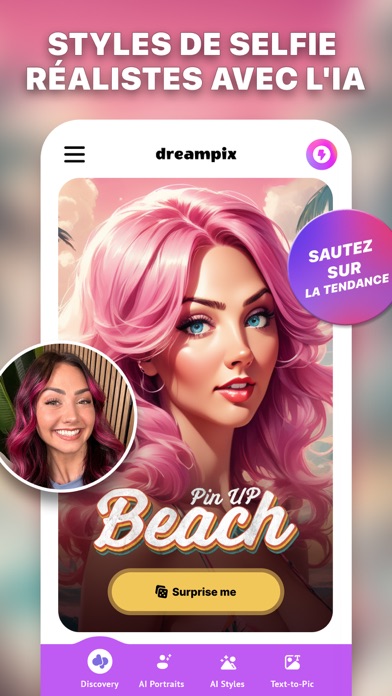 Screenshot #1 pour Générateur Photo IA・DreamPix