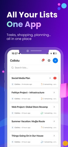 Colistu – 共享列表和任务 screenshot