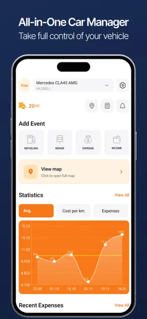 Car View - track expenses screenshot 1