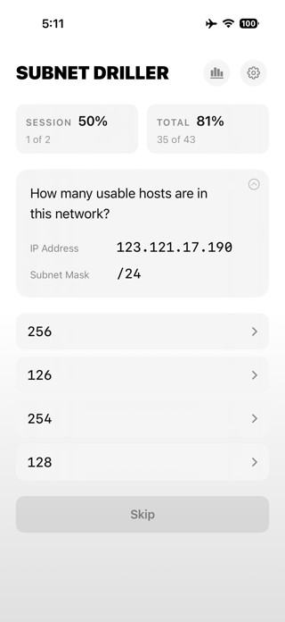 Subnet Driller - CCNA Practice Screenshot 7 of 7