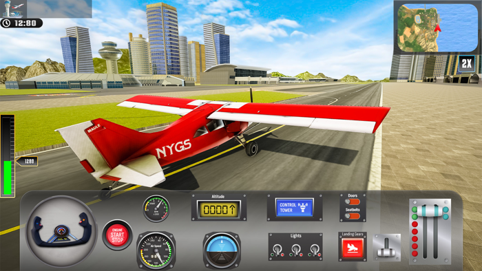 Aerial Plane Crash Landing