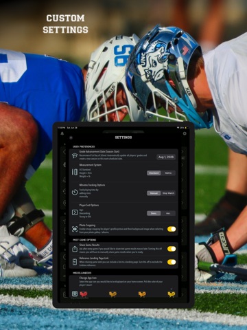 Lacrosse Simple Stats Tracker iPad screenshot