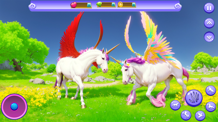 Wild Unicorn Horse Family Sim