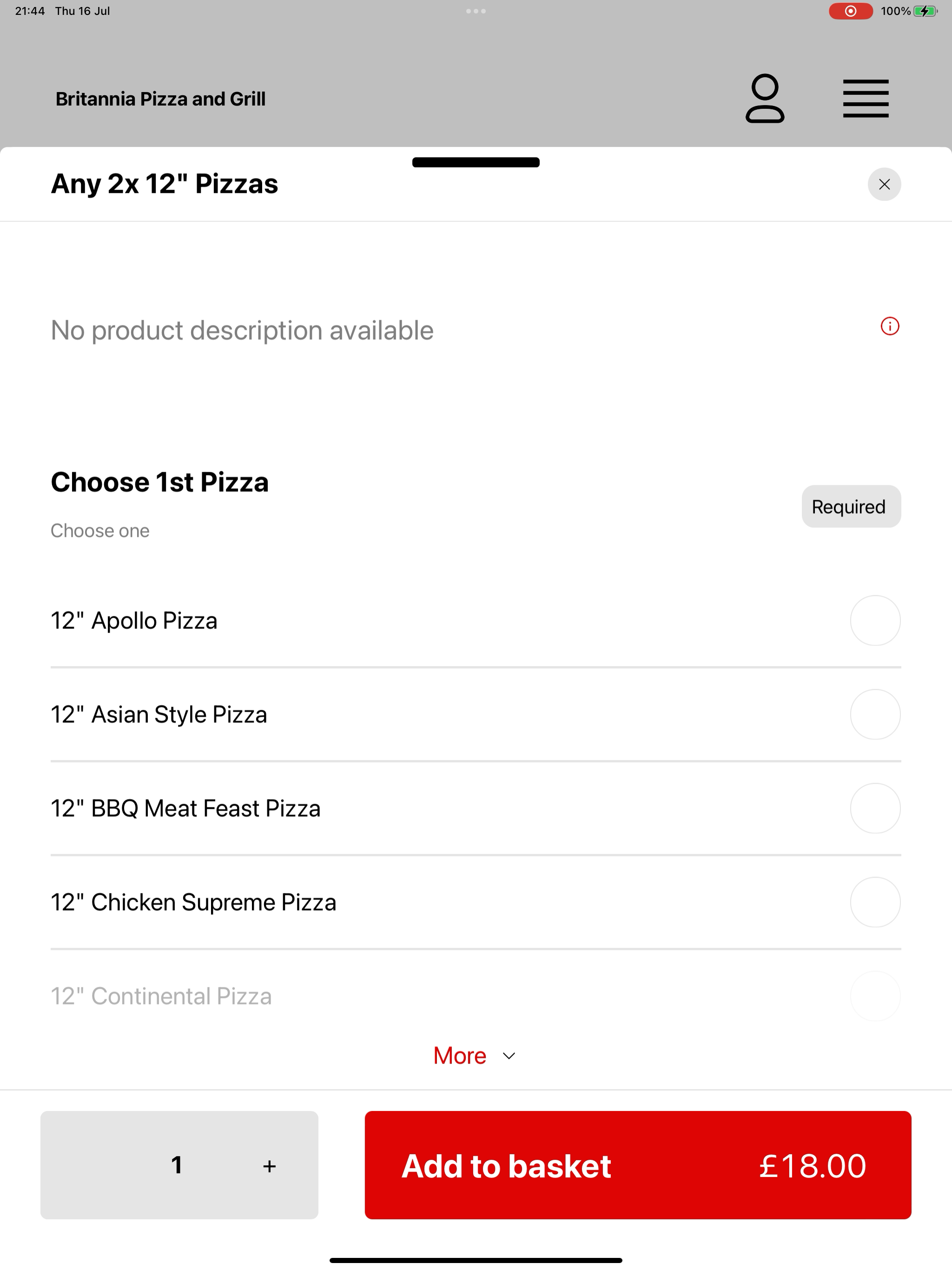 Britannia Pizza and Grill UK screenshot 15
