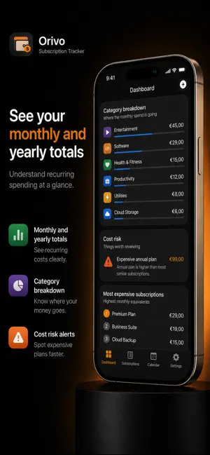 Orivo: Subscription Tracker screenshot 2