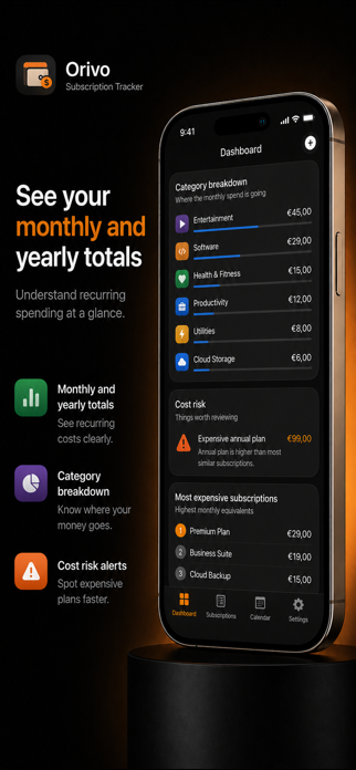 Orivo: Subscription Tracker Screenshot 2 of 5
