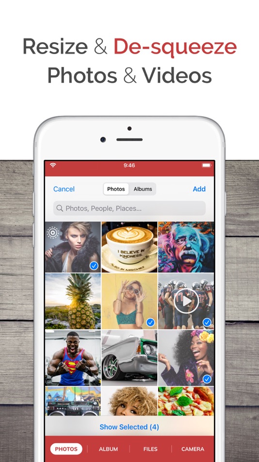 #1. Desqueeze PRO - Batch Resizer (iOS) Podle: Aliaksei Khutarshchykau
