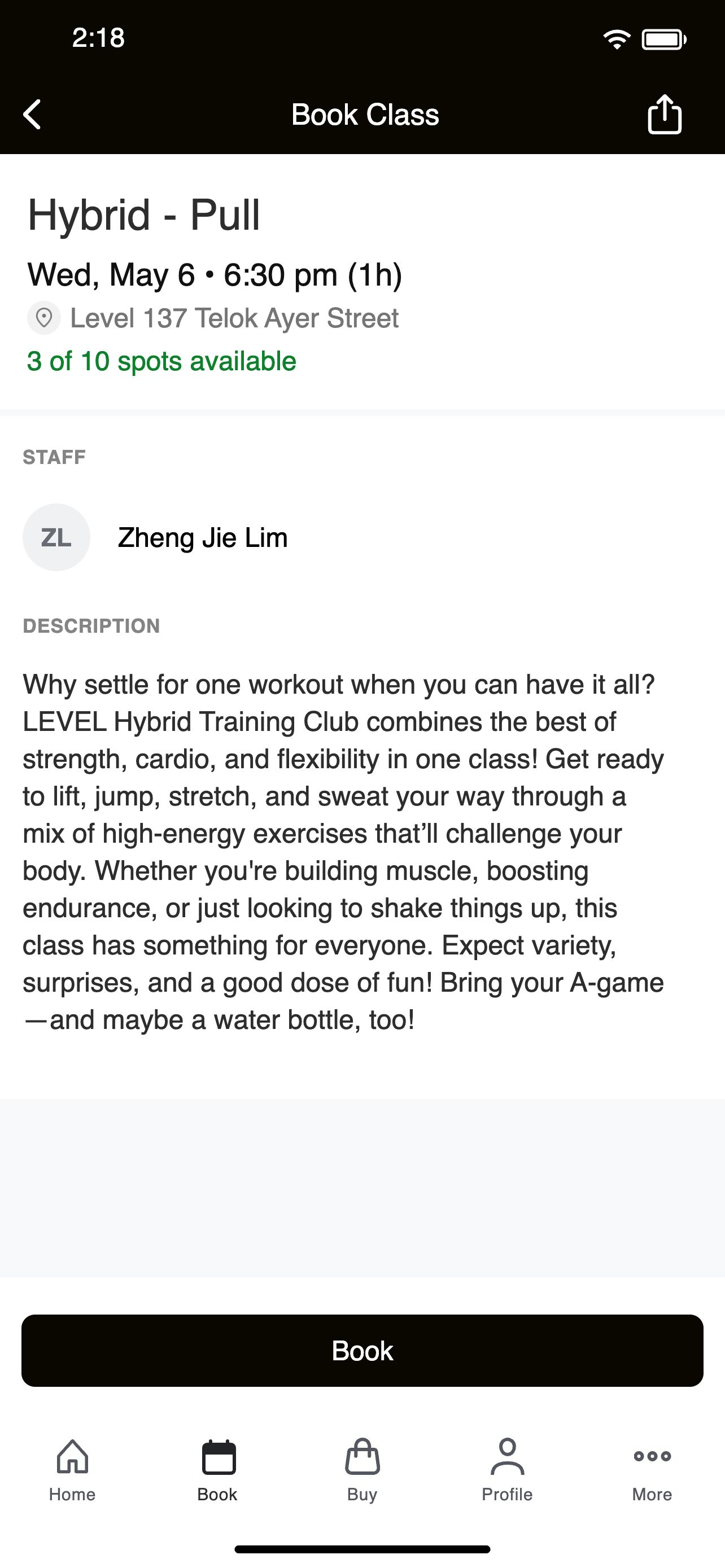 LEVEL SG Fitness App screenshot 3