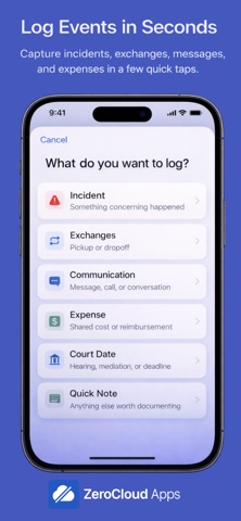Custody Guardian iPhone screenshot