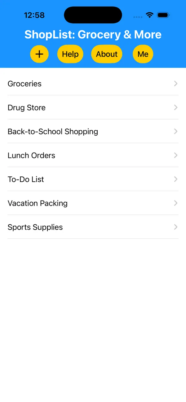 Screenshot #1 pour ShopList: Grocery & More