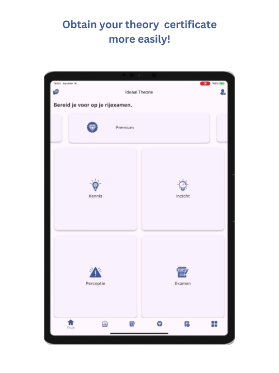 Ideaal Theorie app screenshot