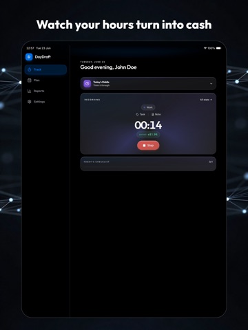 DayDraft: Plan, Track & Bill iPad screenshot