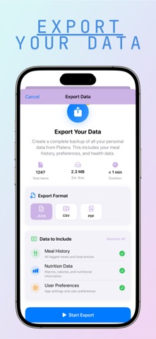 Platera- AI Nutrition Analyzer iPhone screenshot