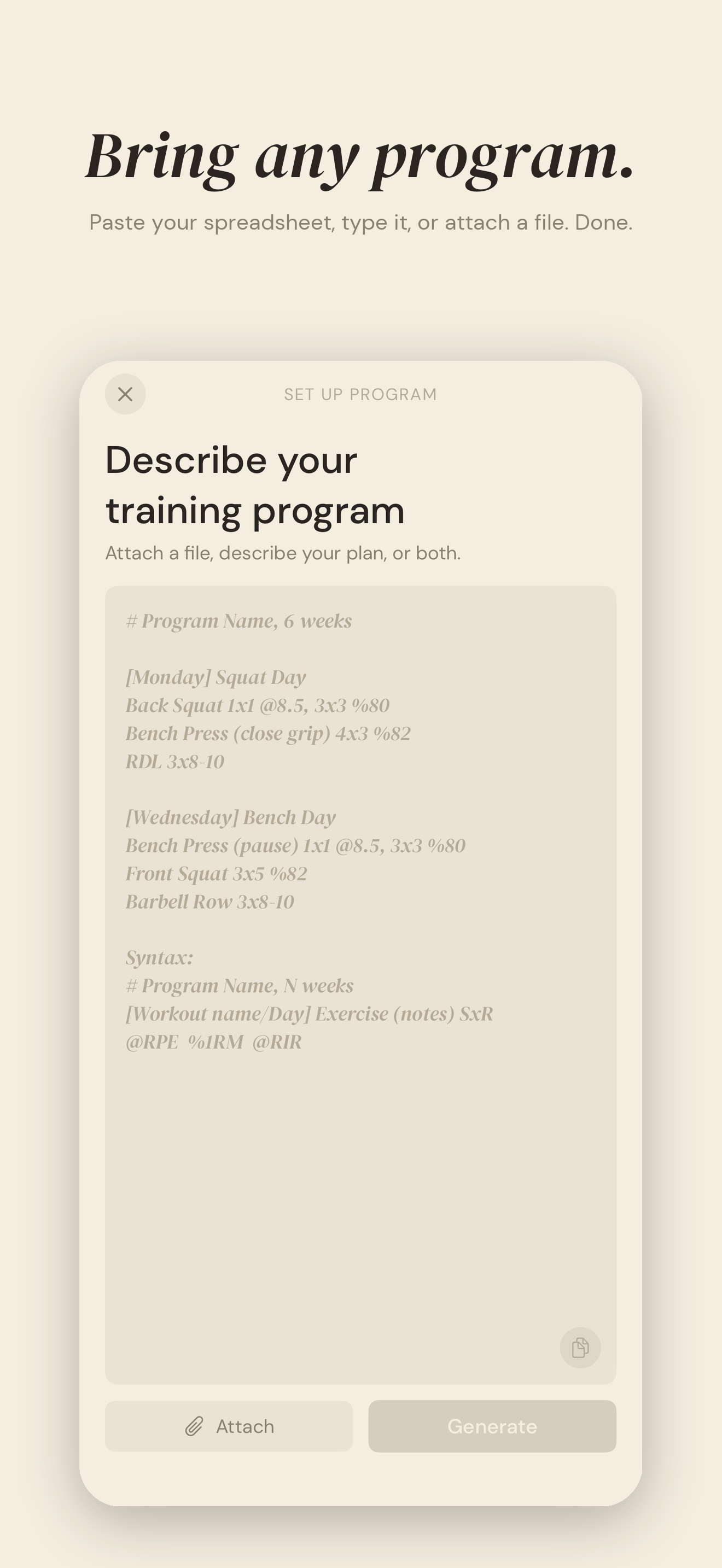 Lifting Tracker — Logbook