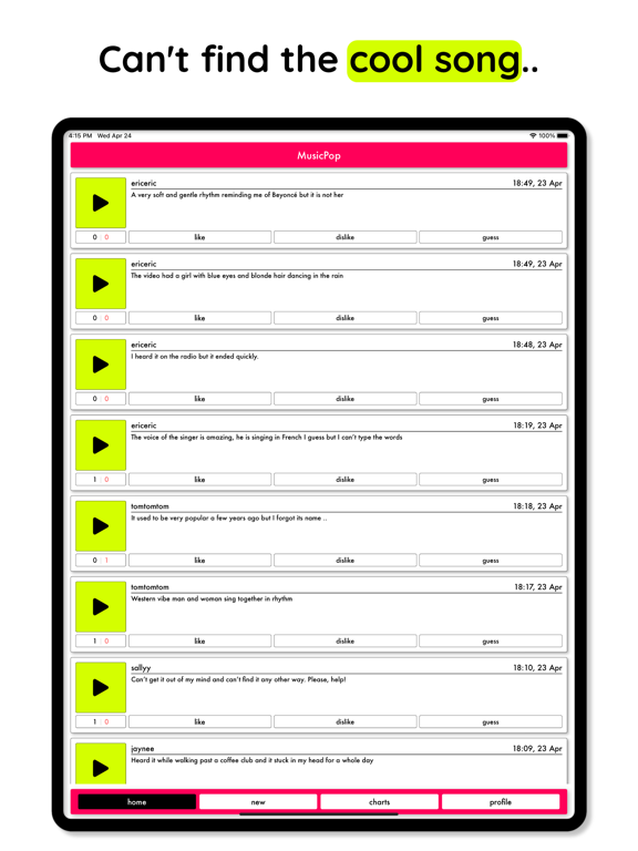 MusicPop - find your song