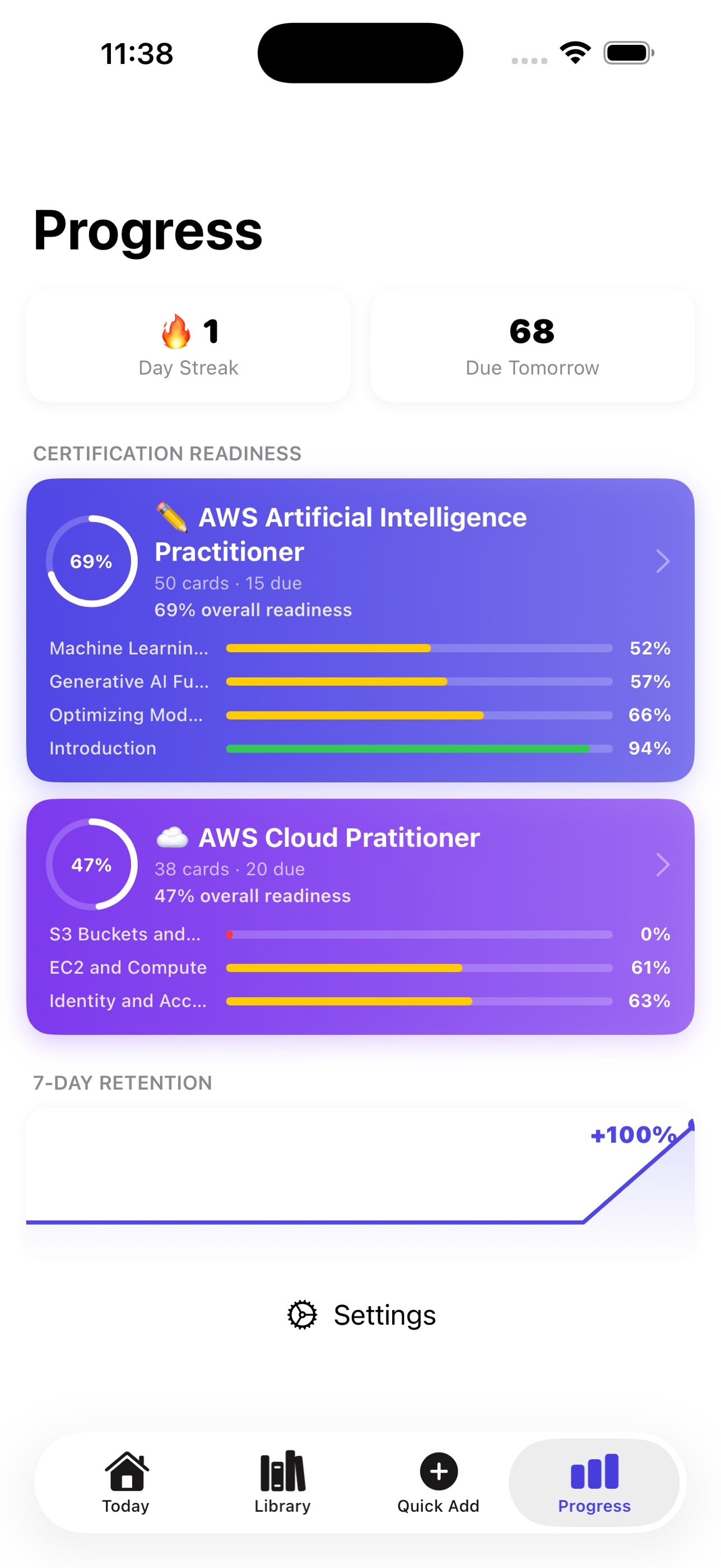 Screenshot 4 of RecallForge: Cert Study