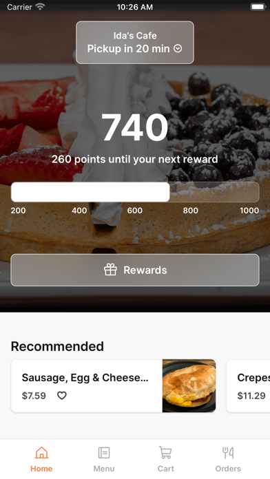 Ida's Cafe To Go iPhone screenshot 1 - Food & Drink app