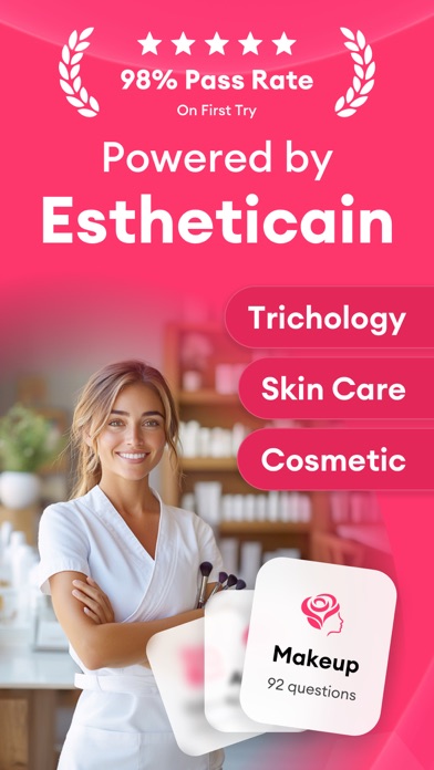 Screenshot 1 of Esthetician Exam Prep Practice App