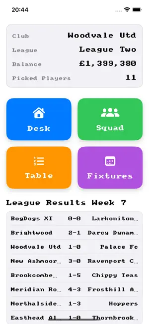 Retro Football Manager screenshot 1