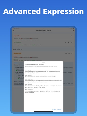 Grammar Checker: AI Corrector iPad screenshot