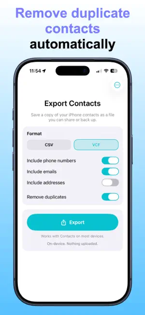 Export Contacts - CSV & VCF screenshot 4
