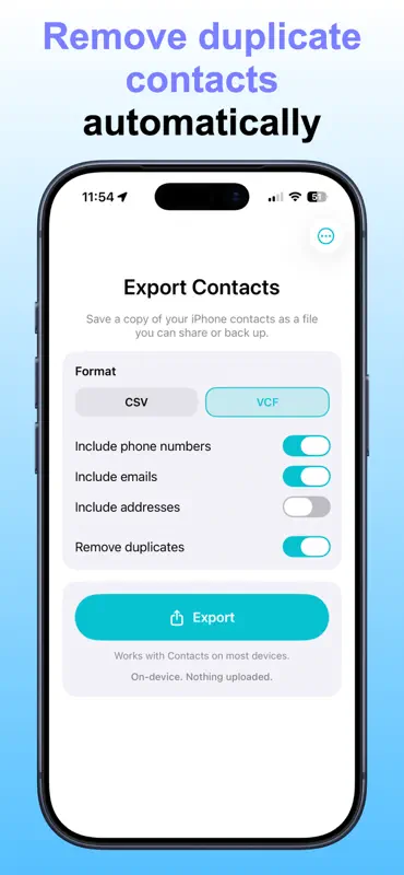 Export Contacts - CSV & VCF screenshot 4 of 5