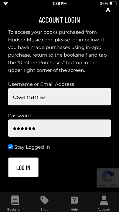 Hudson Music Digital Bookstore Screenshot