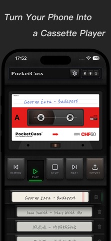 PocketCass: Retro Music Player iPhone screenshot