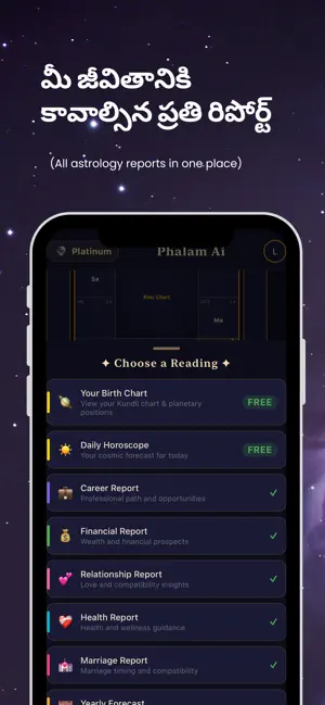 Phalam Ai –Telugu AI Astrology screenshot 4