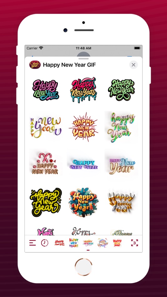 #3. Happy New Year GIF (iOS) By: Pratik Dhebariya