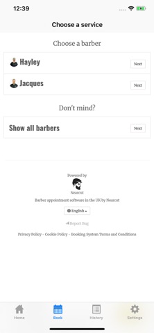 Eclipse Barber Studio screenshot