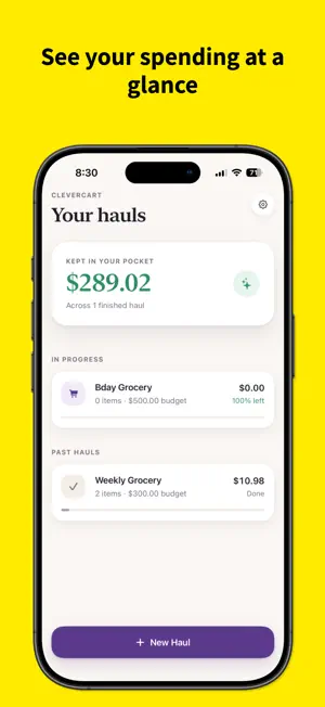 Grocery Budgeting - CleverCart screenshot 3