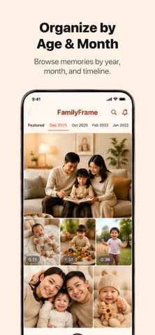 FamilyFrame - Baby Album iPhone screenshot