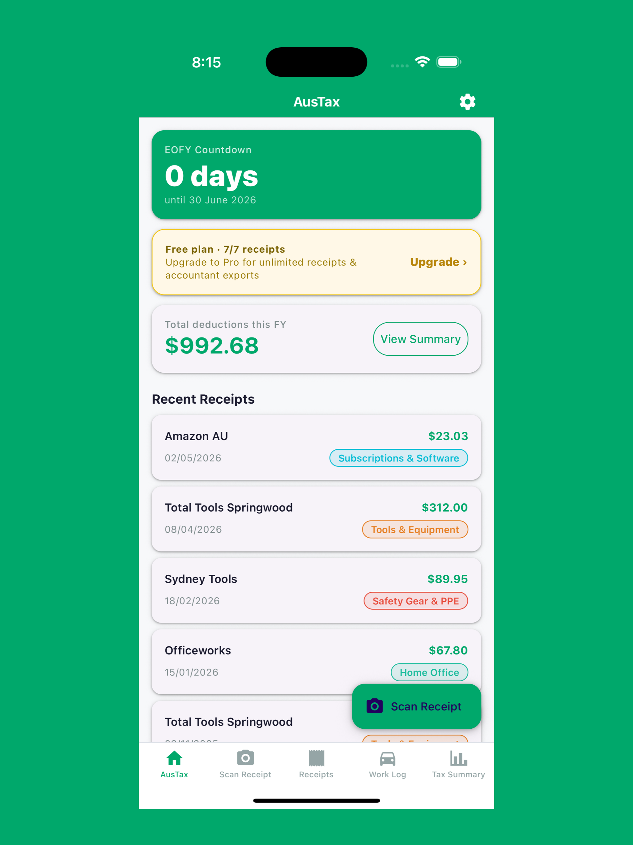 AusTax Receipts screenshot 8