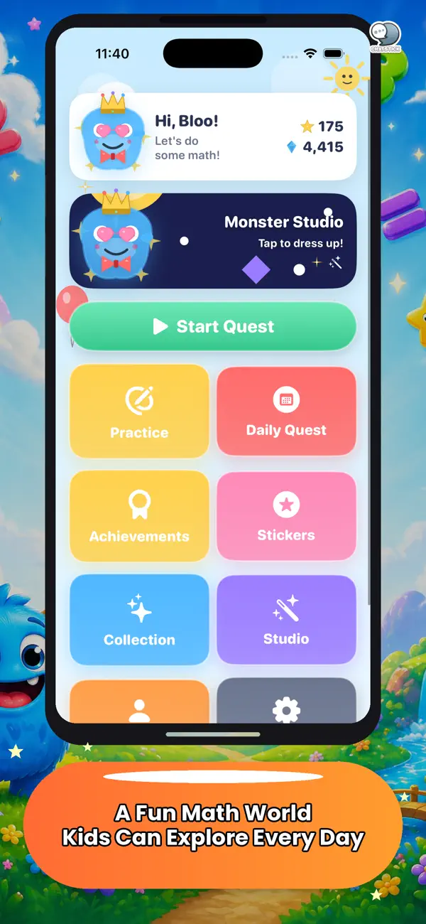 Screenshot #1 pour Math Monsters: Number Quest