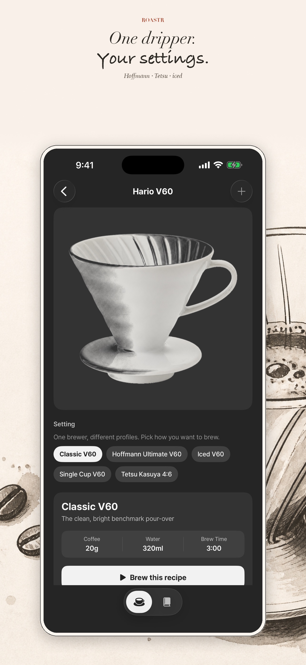 Screenshot 1 of Roastr - Brew Timer & Recipes