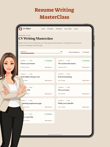 Intelligent CV: Resume Builder iPad screenshot