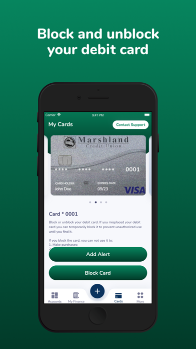 Marshland Credit Union Screenshot